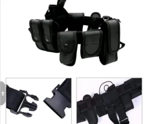 Belt with gun holster