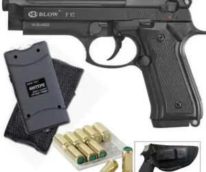 Blow F92 Blank Gun, Stun Gun, 10 Blank Bullets & Holster Set