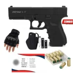 Retay G17 Blank Gun with Holster, Gloves. Paper Permit & 10 Bullets