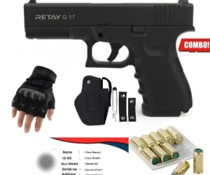 Retay G17 Blank Gun with Holster, Gloves. Paper Permit & 10 Bullets