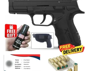 Retay X1 Blank Gun with Holster, Paper Permit, Pepper Spray, and 10 Bullets