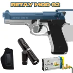 Retay mod 92 Shine Chrome with Holster Taser and 50 Bullets